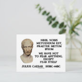 We hoeven niets te vrezen, behalve angst zelf briefkaart (Staand voorkant)