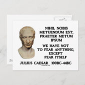 We hoeven niets te vrezen, behalve angst zelf briefkaart (Voorkant / Achterkant)