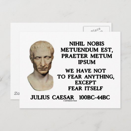 We hoeven niets te vrezen, behalve angst zelf briefkaart (Voorkant / Achterkant)