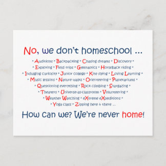We Homeschool niet Briefkaart