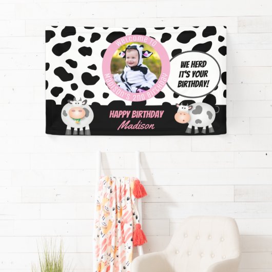 We hoorden dat het uw verjaardag Koe Verjaardag We Spandoek (Insitu)