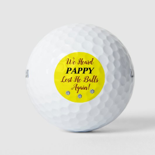We hoorden dat Pappy zijn diamanten golfballen ver (Voorkant)