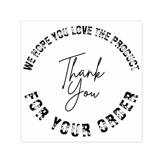 We Hope You Love It | Custom Small Business Zelfinktende Stempel (Design)