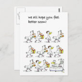 We hopen allemaal dat je je snel beter voelt! briefkaart (Voorkant / Achterkant)