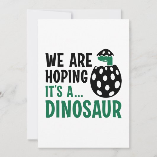 We hopen dat het een dinosaurus is bedankkaart (Voorkant)