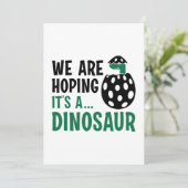We hopen dat het een dinosaurus is bedankkaart (Staand voorkant)