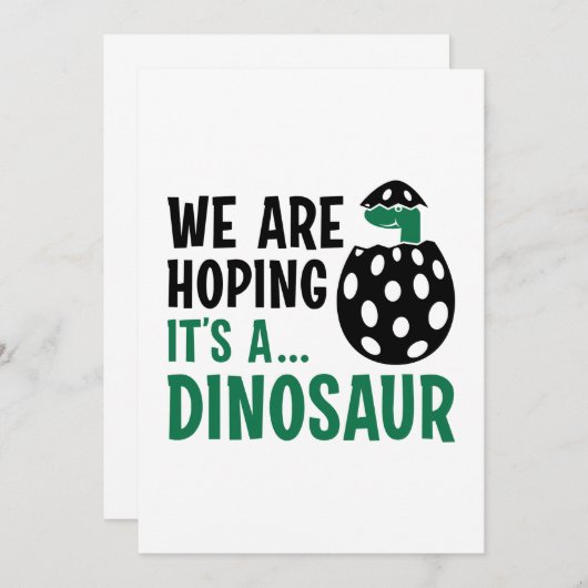 We hopen dat het een dinosaurus is bedankkaart (Voorkant / Achterkant)