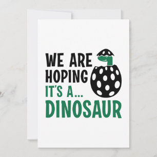 We hopen dat het een dinosaurus is bedankkaart