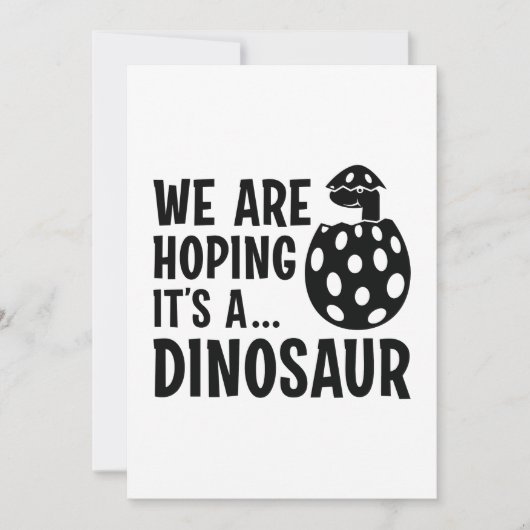 We hopen dat het een dinosaurus is bedankkaart (Voorkant)