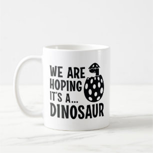 We hopen dat het een dinosaurus is koffiemok