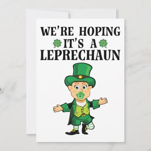 We hopen dat het een Leprechaun St Patricks Day is Kaart (Voorkant)
