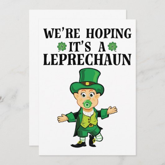 We hopen dat het een Leprechaun St Patricks Day is Kaart (Voorkant / Achterkant)