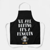 We hopen dat het een pinguïn grappige zwangere vro schort (Voorkant)