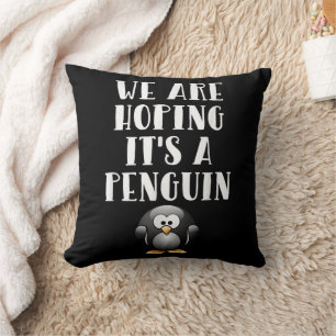 We Hopen Dat Het Een Pinguïn Is Grappige Zwangere Kussen