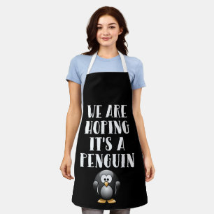 We Hopen Dat Het Een Pinguïn Is Grappige Zwangere  Schort