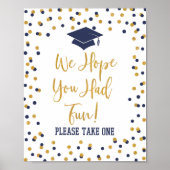 We hopen dat je een Afstuderen-gebarentaal-marine Poster (Voorkant)