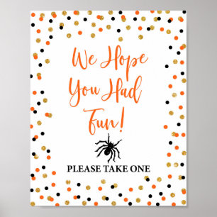 We hopen dat je Fun Halloween Favor Sign. Poster