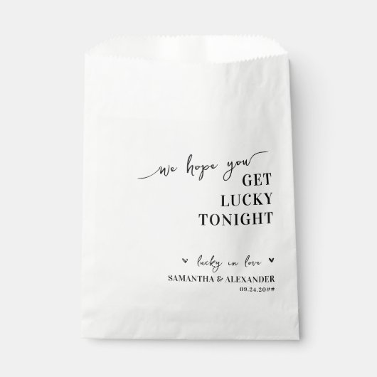 We hopen dat je geluk krijgt vanavond Schattigee h Bedankzakje (Voorkant)