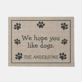We hopen dat je van Dogs Funny houdt. Deurmat (Voorkant)
