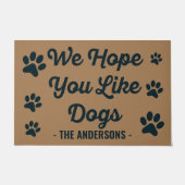 We hopen dat je van Honden houdt Deurmat (Voorkant)