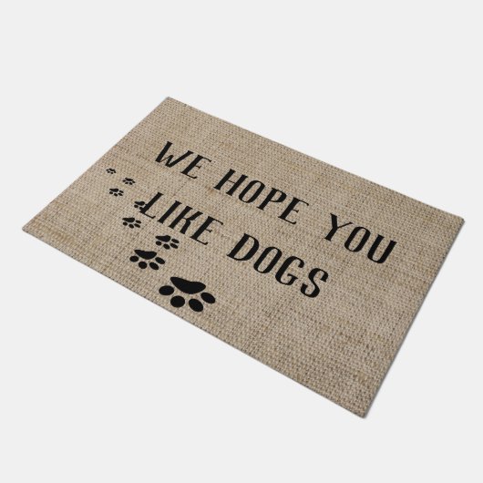 We hopen dat je van honden houdt Paw Prints Deurmat (Schuin)