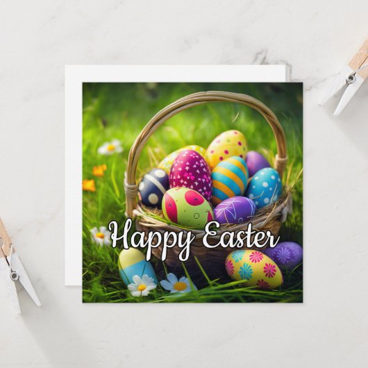 We hopen dat jullie allemaal een gelukkig Pasen he Kaart (Voorkant / Achterkant in situ)