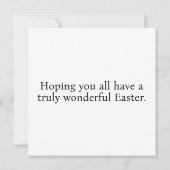 We hopen dat jullie allemaal een gelukkig Pasen he Kaart (Achterkant)