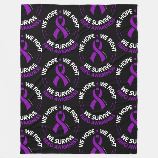 We hopen dat we vechten dat we overleven...Fibro Fleece Deken (Voorkant)