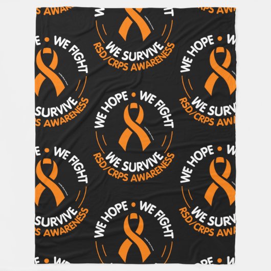 We hopen dat we vechten om te overleven...RSD/CRPS Fleece Deken (Voorkant)