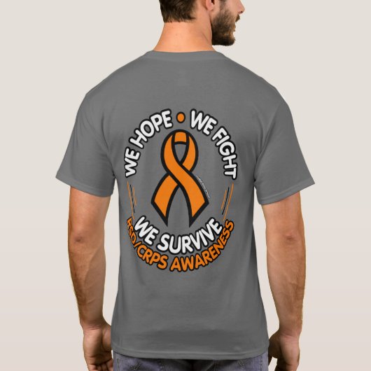 We hopen dat we vechten om te overleven...RSD/CRPS T-shirt (Achterkant)