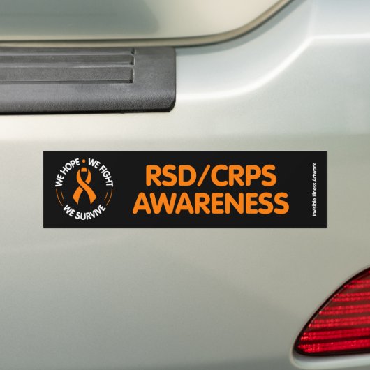 We hopen dat we vechten We overleven...RSD/CRPS Bumpersticker (Op auto)