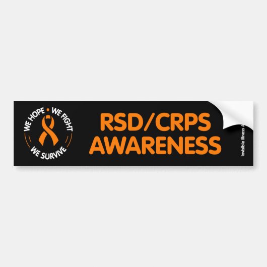 We hopen dat we vechten We overleven...RSD/CRPS Bumpersticker (Voorkant)