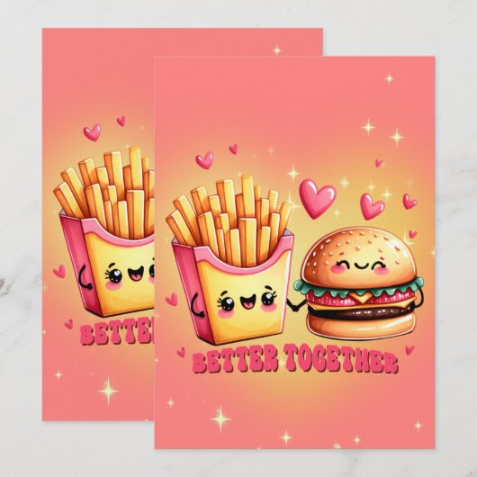 We horen bij Burger en Fries Love Feestdagenkaart (Voorkant / Achterkant)