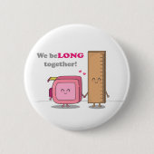 We horen bij Cute Couple in Love Pun Button (Voorkant)