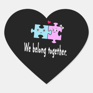 We horen bij elkaar hart sticker