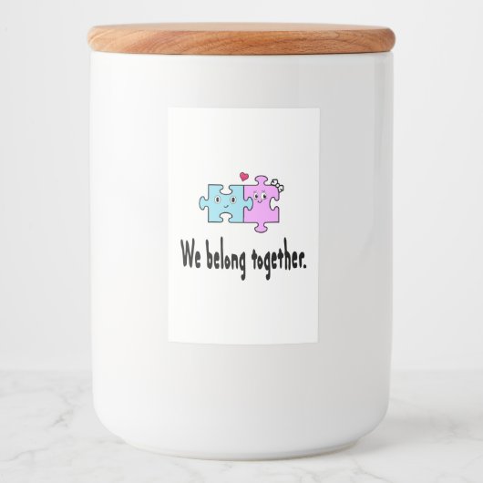 We horen bij elkaar voedselcontainer etiket (Voorkant)