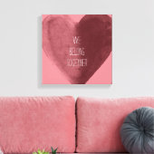 We horen bij Samen Hart Canvas Afdruk (Insitu (Woonkamer))