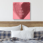 We horen bij Samen Hart Canvas Afdruk (Insitu (Slaapkamer))