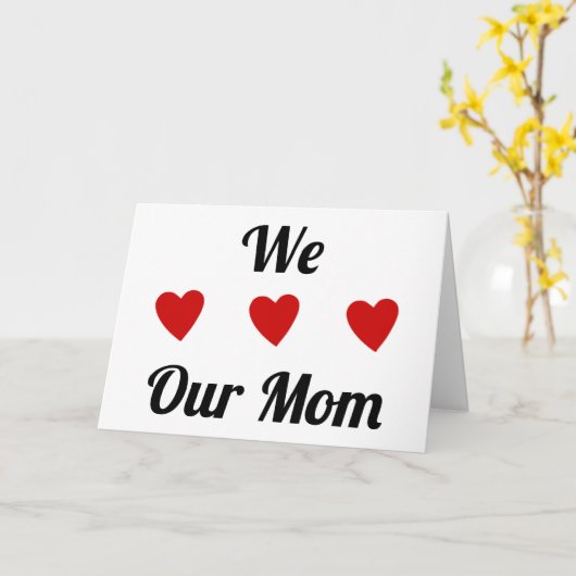 We horen onze moeder | Liefde MOM | Fijne Moederda Kaart (Gele Bloem)