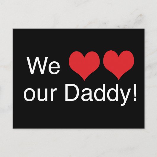 We horen papa briefkaart (Voorkant)