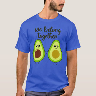 We horen samen schattige avocado's met handen t-shirt