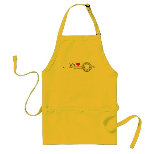 We horen toas-Tite Recipes Apron Standaard Schort (Voorkant)