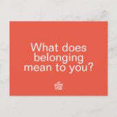 We horen tot elkaar - Briefkaart met vragen (Voorkant)