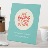 We horen tot elkaar - tegenteken (Mint) Reclamebord Met Voetstuk (Insitu)