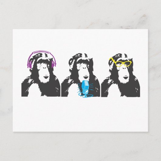 We horen, we spreken, we zien dingen briefkaart (Voorkant)