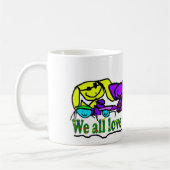 We houden allemaal van tekenen koffiemok (Links)