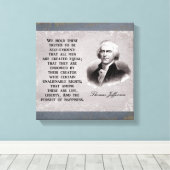 We houden deze waarheden - Thomas Jefferson Canvas Afdruk (Insitu (Houten vloer))
