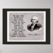 We houden deze waarheden vast — Thomas Jefferson Q Poster (Voorkant)