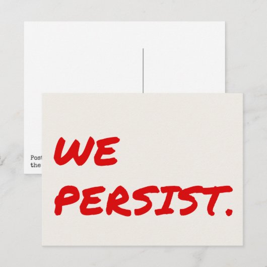 We houden het Briefkaart van de Rode Marker aan (Voorkant / Achterkant)