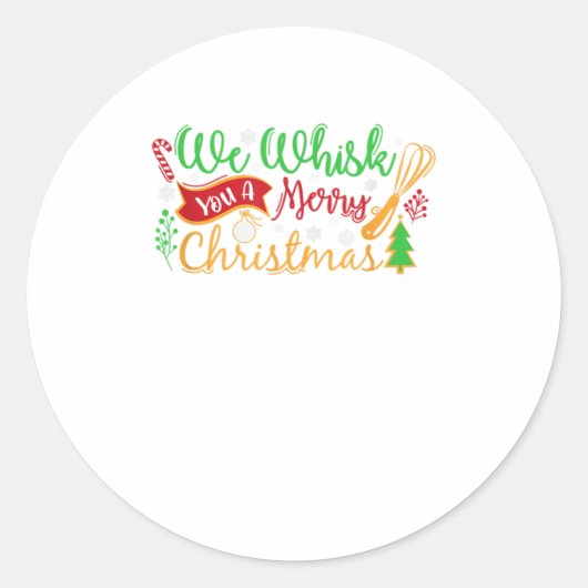 We houden je een prettige kerst. ronde sticker (Voorkant)